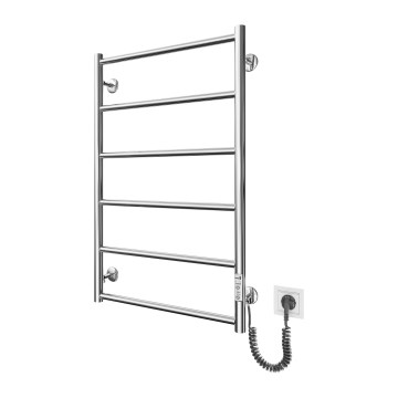 Badkamer handdoekradiator CLASSIC 110W/230V 81x52 cm RVS/glanzend chroom rechts