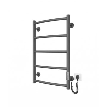 Badkamer handdoekradiator CLASSIC 65W/230V 65x43 cm RVS/antraciet, met rechteraansluiting