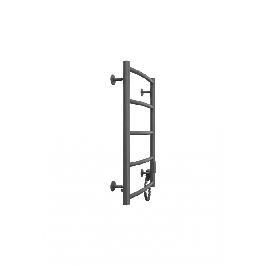 Badkamer handdoekradiator CLASSIC 65W/230V 66x42 cm RVS/antraciet, rechts