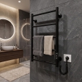 Badkamer handdoekradiator CLASSIC 65W/230V 66x42 cm RVS/zwart rechts