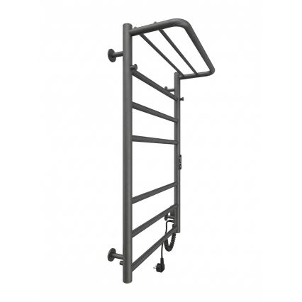 Badkamer handdoekradiator HOME 95W/230V 77x53 cm RVS/antraciet, rechts