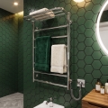 Badkamer handdoekradiator HOME 95W/230V 77x53 cm rvs/chroom rechts