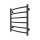Badkamer handdoekradiator INOX CLASSIC 120W/230V 57x43 cm RVS/zwart