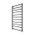 Badkamer handdoekradiator INOX TOKIO 233W/230V 117x53 cm roestvrij staal/antraciet