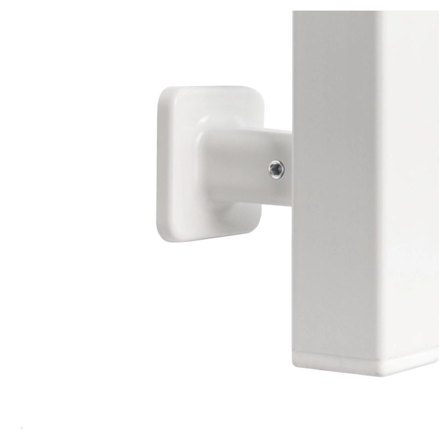 AVANGARD badkamer-handdoekradiator met thermostaat, 300W/230V, 50,6 cm, IP44, wit, links, vierkant