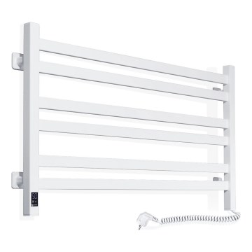 Badkamer-handdoekradiator met thermostaat AVANGARD 316W/230V 50,6 cm IP44 wit rechts vierkant