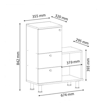 Badkamer Kast PAMIR 84,2x67,4 cm wit