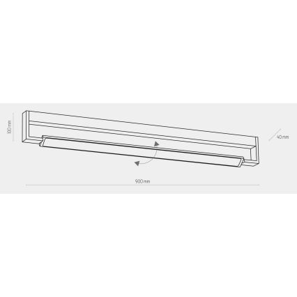 Badkamer LED Wand Lamp DEKSTER LED/36W/230V IP44 wit