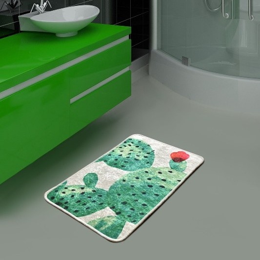 Badkamer mat GROEN 40x60 cm groen
