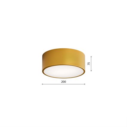 Badkamer plafondlamp CLEO 1xE27/24W/230V diameter 20 cm goud IP54