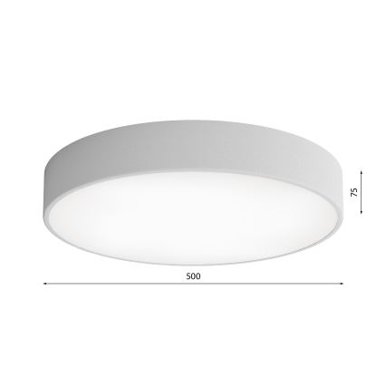 Badkamer plafondlamp CLEO 4xE27/24W/230V diameter 50 cm grijs IP54