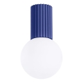 Badkamer plafondlamp HALO 1xG9/8W/230V diameter 12 cm IP44 blauw