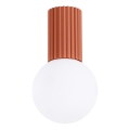 Badkamer plafondlamp HALO 1xG9/8W/230V diameter 12 cm IP44 oranje