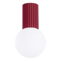 Badkamer plafondlamp HALO 1xG9/8W/230V diameter 12 cm IP44 rood