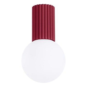 Badkamer plafondlamp HALO 1xG9/8W/230V diameter 12 cm IP44 rood