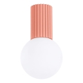 Badkamer plafondlamp HALO 1xG9/8W/230V diameter 12 cm IP44 roze