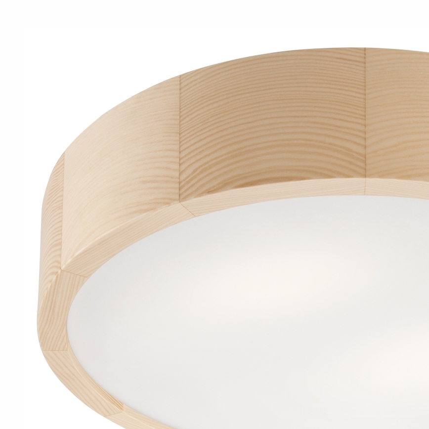 Badkamer plafondlamp NATURAL 3xE27/15W/230V IP54 dennenhout Ø 37 cm