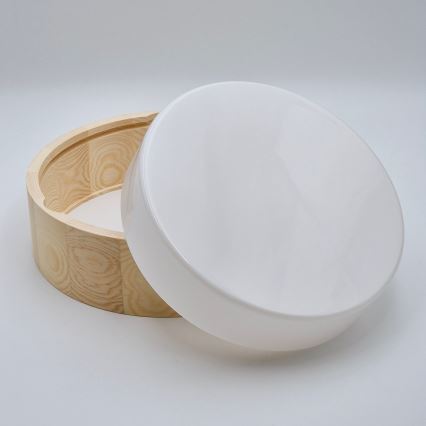 Badkamer plafondlamp NATURAL 3xE27/15W/230V IP54 grenen ø 37 cm
