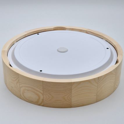 Badkamer plafondlamp NATURAL 3xE27/15W/230V IP54 grenen ø 37 cm