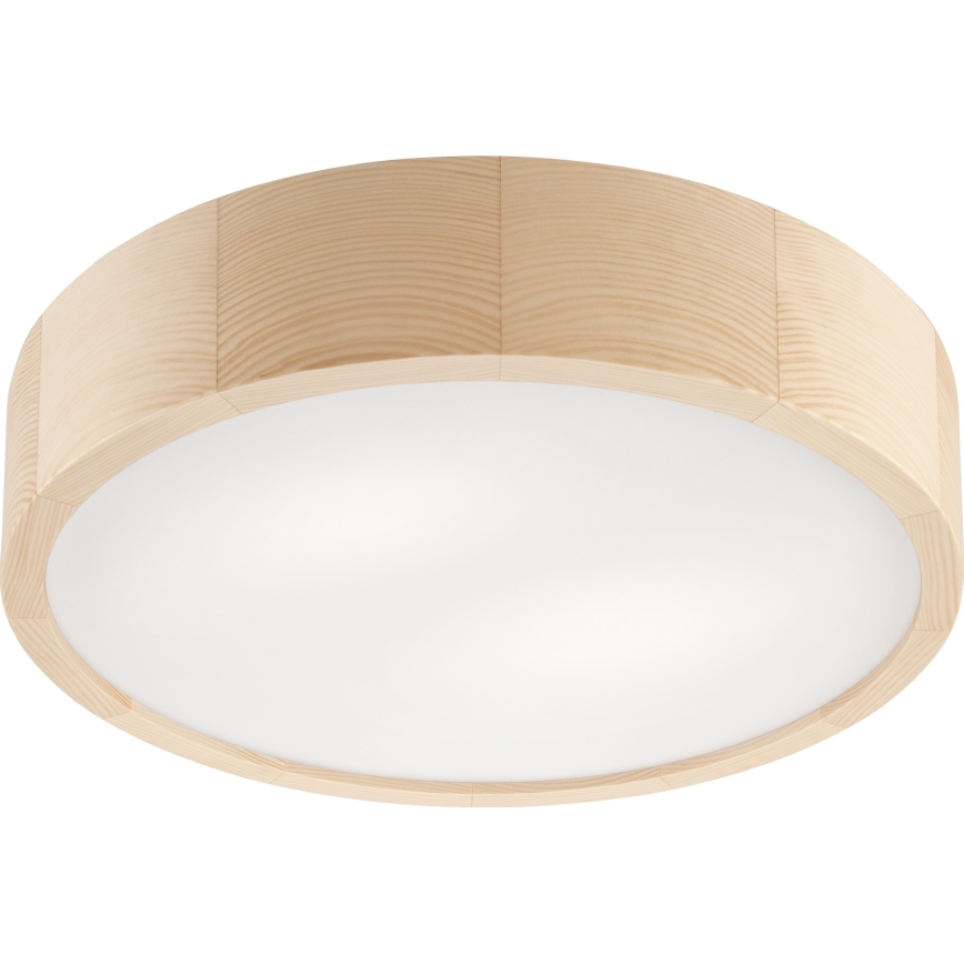 Badkamer plafondlamp NATURAL 3xE27/15W/230V IP54 grenen ø 37 cm