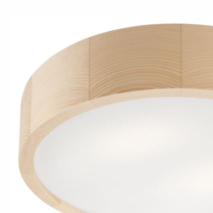 Badkamer plafondlamp NATURAL 3xE27/15W/230V IP54 grenen ø 37 cm