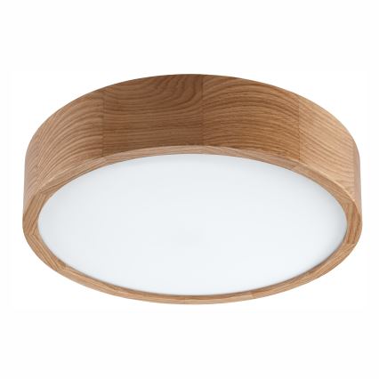 Badkamer plafondlamp OAK 3xE27/15W/230V eiken ø 37 cm IP54 - FSC gecertificeerd