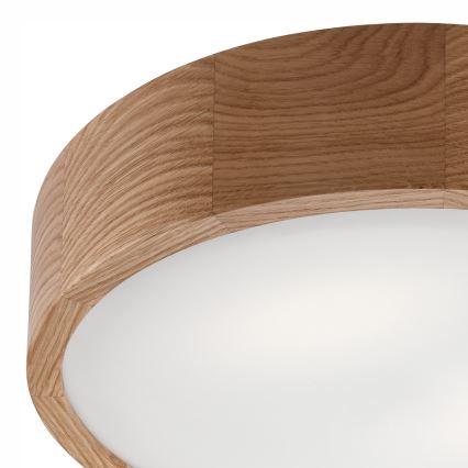 Badkamer plafondlamp OAK 3xE27/15W/230V eiken ø 37 cm IP54 - FSC gecertificeerd