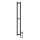 Badkamer radiator HF SLIM 80W/230V 117x14 cm zwart hoekig