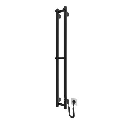 Badkamer radiator HF SLIM 80W/230V 117x14 cm zwart hoekig
