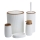 Badkamer set ALISON 5 st. wit/bruin