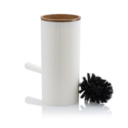 Badkamer set ALISON 5 st. wit/bruin