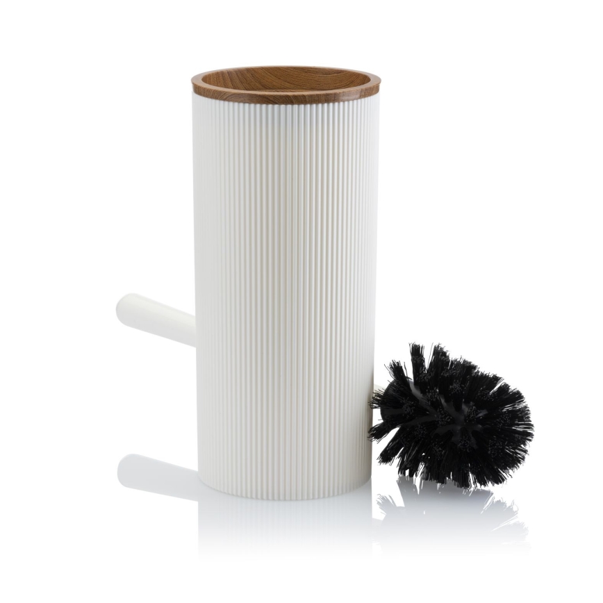 Badkamer set ALISON 5 st. wit/bruin