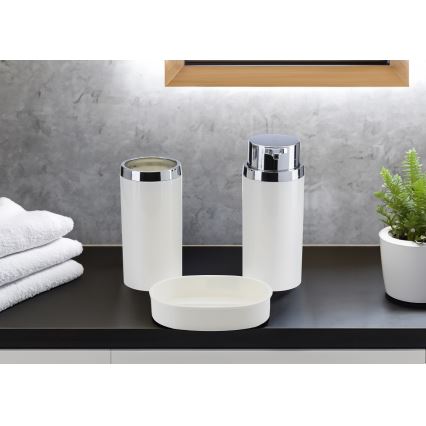 Badkamer set CARMEN 5 st. wit/glanzend chroom