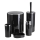 Badkamer set CARMEN 5 st. zwart/glanzend chroom