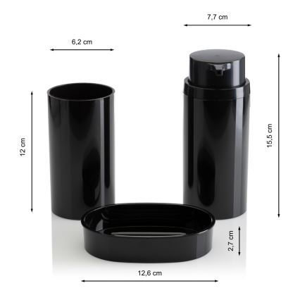 Badkamer set CARMEN 5 st. zwart