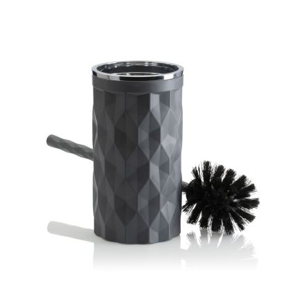 Badkamer set REINA 5 st. antraciet/glanzend chroom
