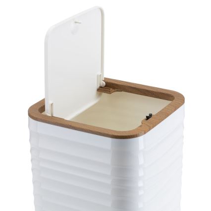 Badkamer set WAVE 5 st. wit/bruin