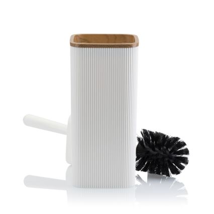 Badkamer set ZOYA 5 st. wit/bruin