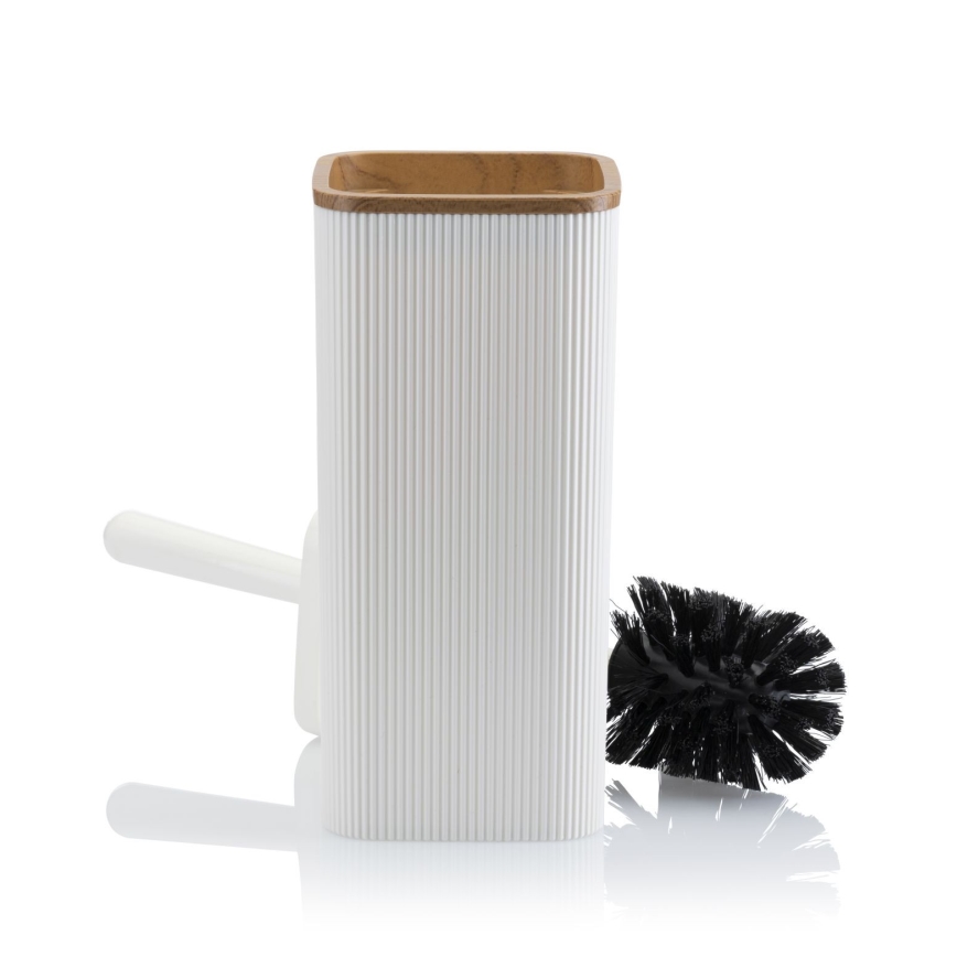 Badkamer set ZOYA 5 st. wit/bruin