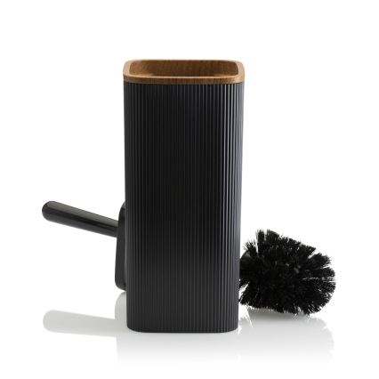 Badkamer set ZOYA 5 st. zwart/bruin