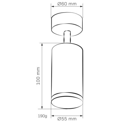 Badkamer spot TURYN 1xGU10/10W/230V IP44 wit