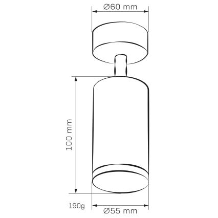 Badkamer spot TURYN 1xGU10/10W/230V IP44 zwart