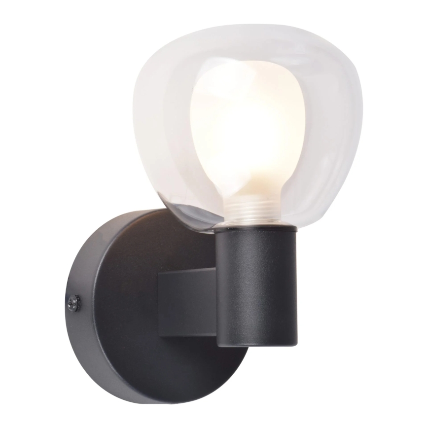 Badkamer wandlamp POLA 1xG9/5W/230V IP44 zwart/helder