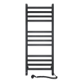 Badkamerhanddoekradiator met thermostaat AVANGARD 227 W 120 x 48 cm zwart rechts