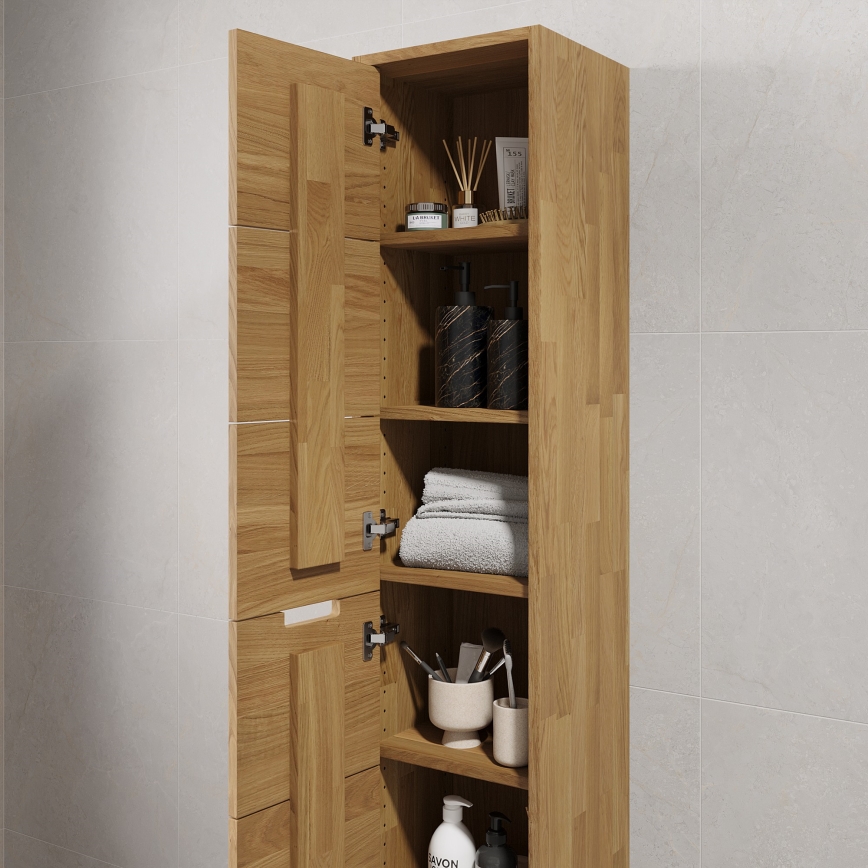 Badkamerkast GRIBSKOV 175 cm beige/eiken