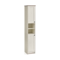 Badkamerkast LEXI 30x170 cm wit/bruin