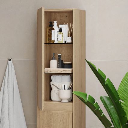 Badkamerkast MOLDE 35x174x32 cm eiken