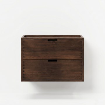 Badkamerkast onder de wastafel GRIBSKOV 80 cm bruin/eiken