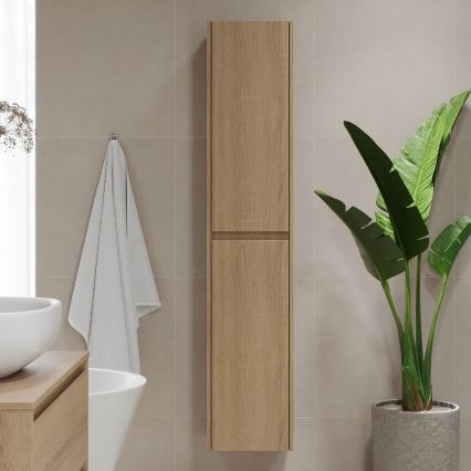 Badkamerkast TRONDHEIM 35x174x30 cm, eiken