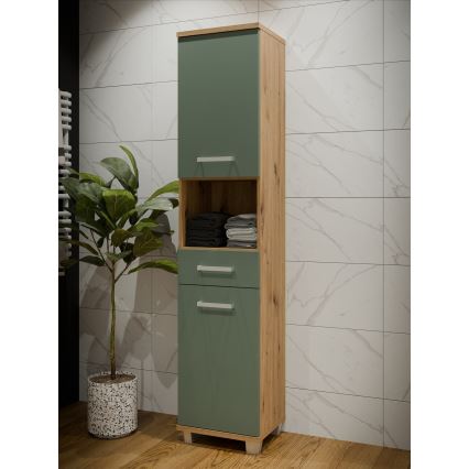 Badkamerkast VENOM groen/artisan eiken